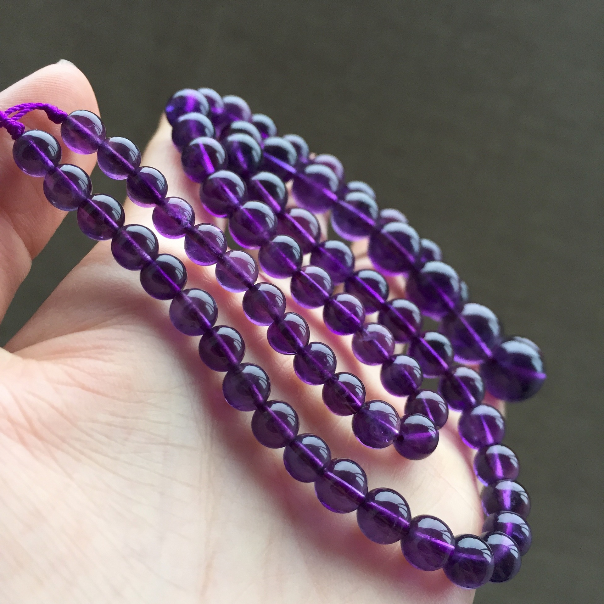 天然紫水晶塔链 天然紫晶时尚塔链 简约女式 节日礼物 毛衣链项链