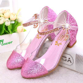 儿童高跟水晶公主鞋_儿童高跟水晶公主鞋价格