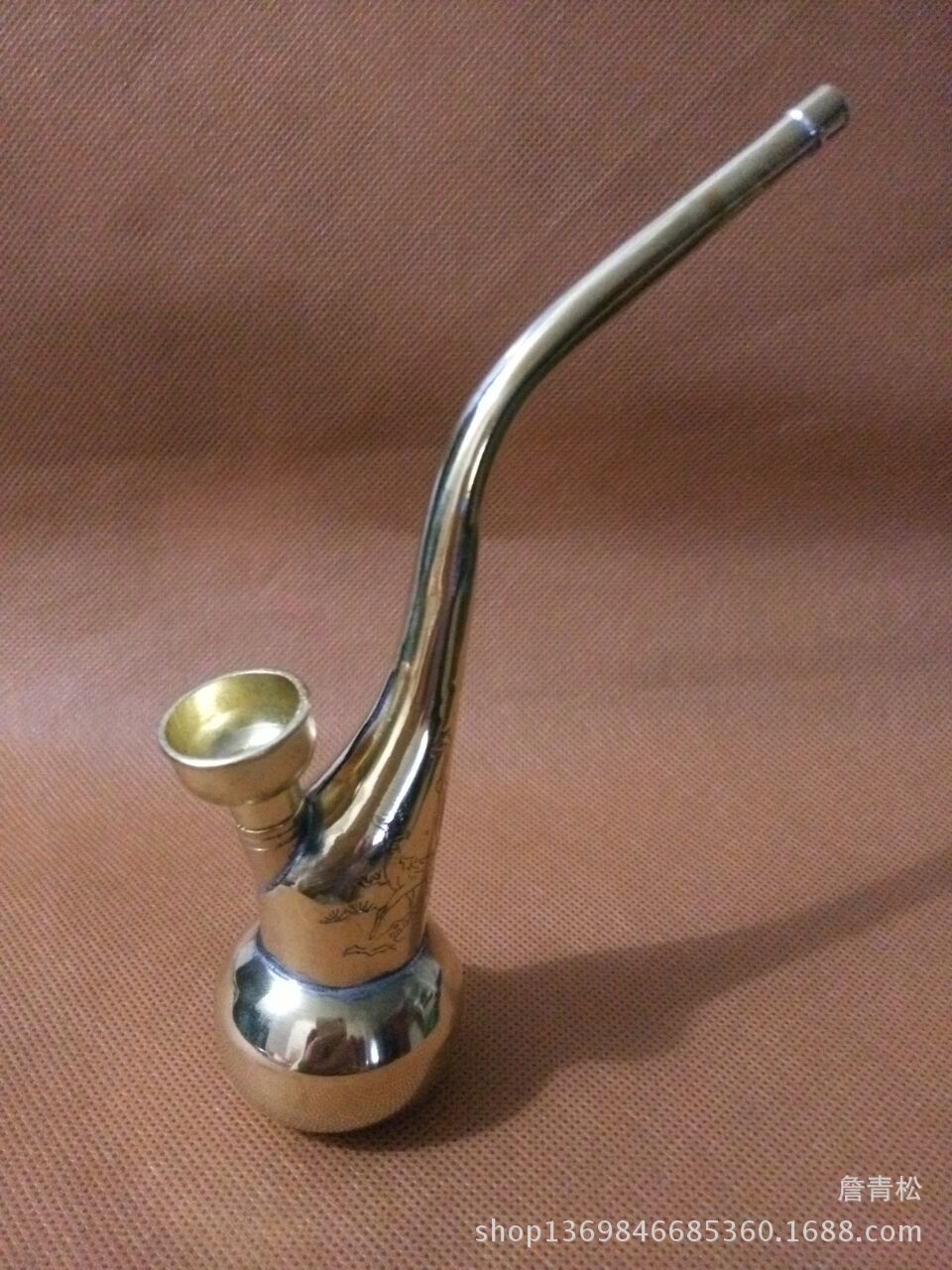 61-d纯铜水烟壶水烟斗烧锅铜质水烟壶葫芦型水烟袋水过滤烟袋锅子