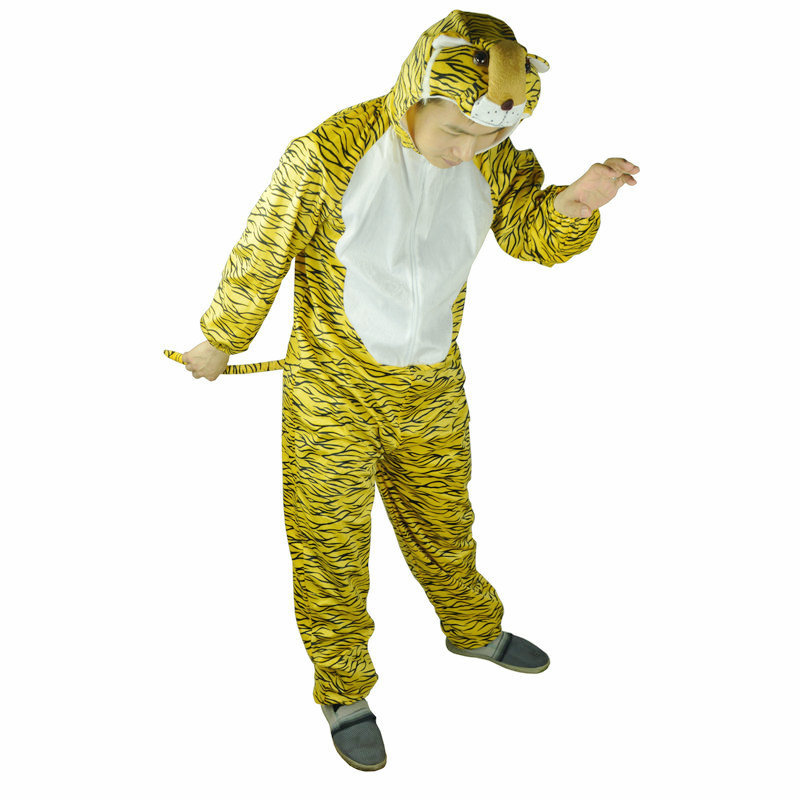 万圣节幼儿园亲子活动服装舞台演出成人连体老虎服装cosplay兽王