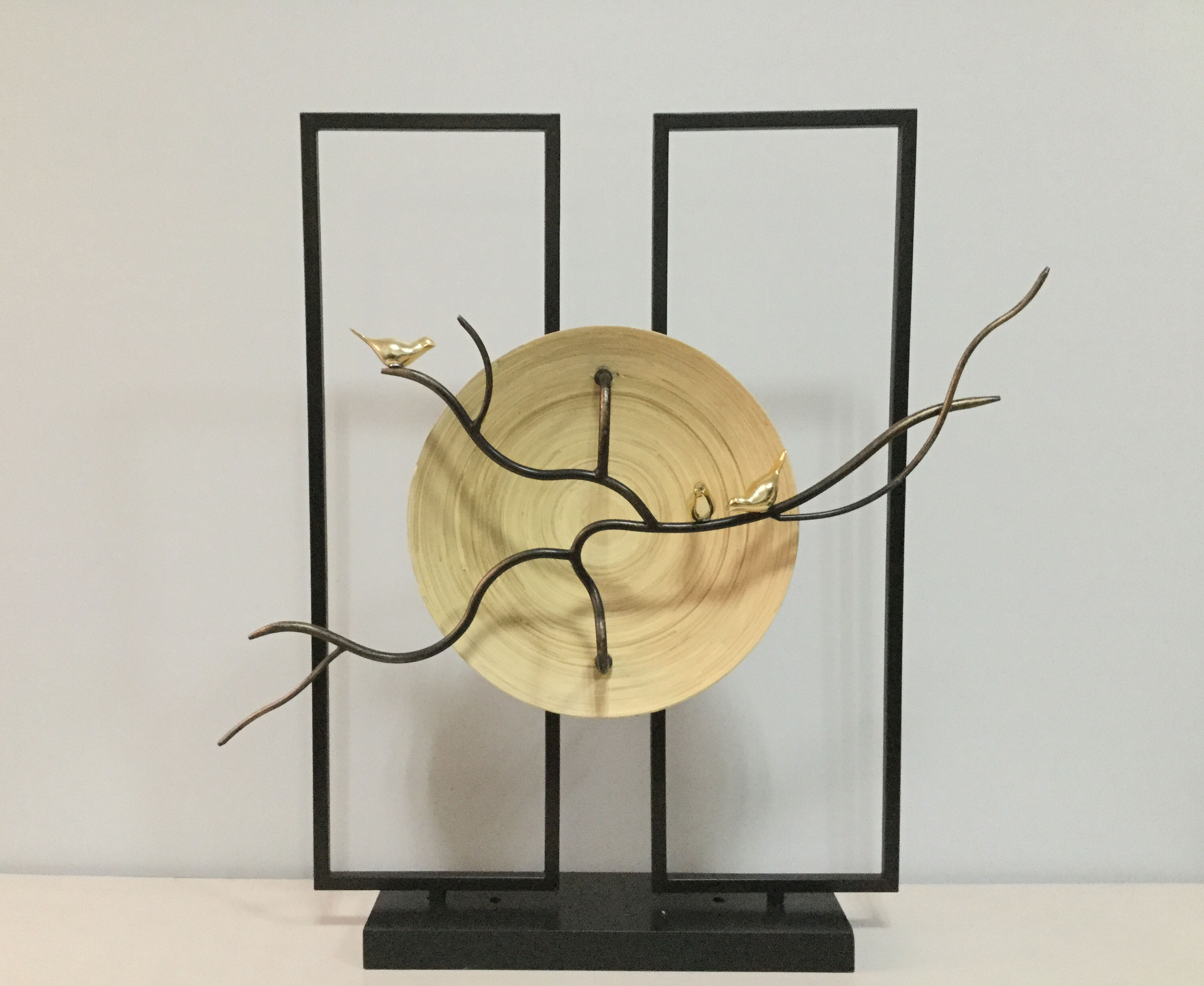 批发创意金属工艺品手工木艺装饰盘新中式铁艺玄关客厅件家居摆件