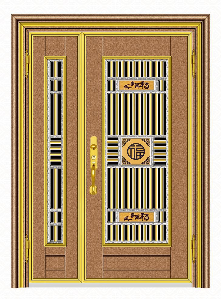 304不锈钢玫瑰金装甲门 入户防盗门 广州厂家直销