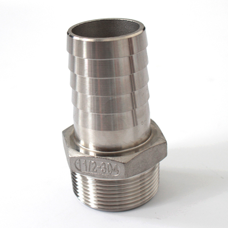 不锈钢宝塔外丝直通软管接头(hon)六角皮管接头 竹节 精铸管件