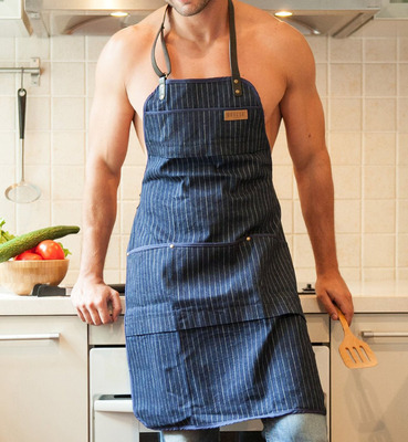 批发定制外贸出口高档礼品围裙 围裙条纹 男士围裙厂家