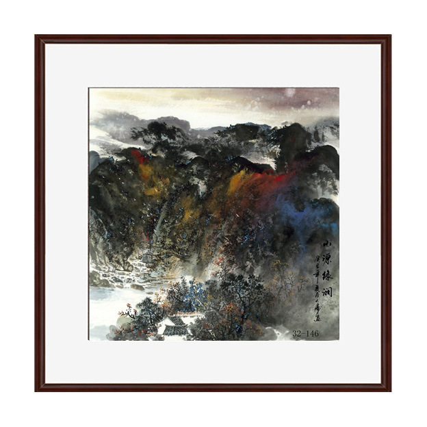 32146蜀墨轩国画字画山水画三峡风光客厅装饰画高仿真画芯批发