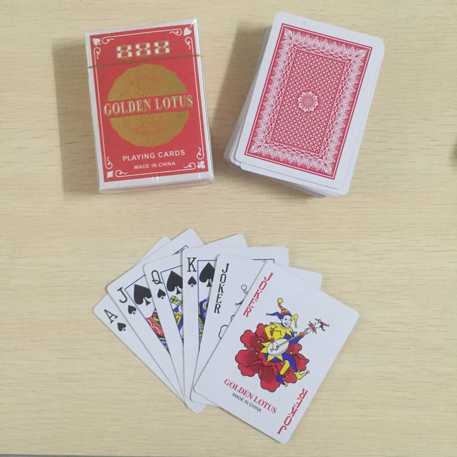 外贸扑克,golden lotus,出口东南亚(印尼)扑克牌