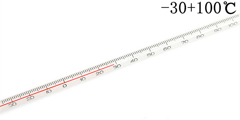 普通红水温度计0-100℃ 煤油温度计 30㎝长 玻璃棒温度计