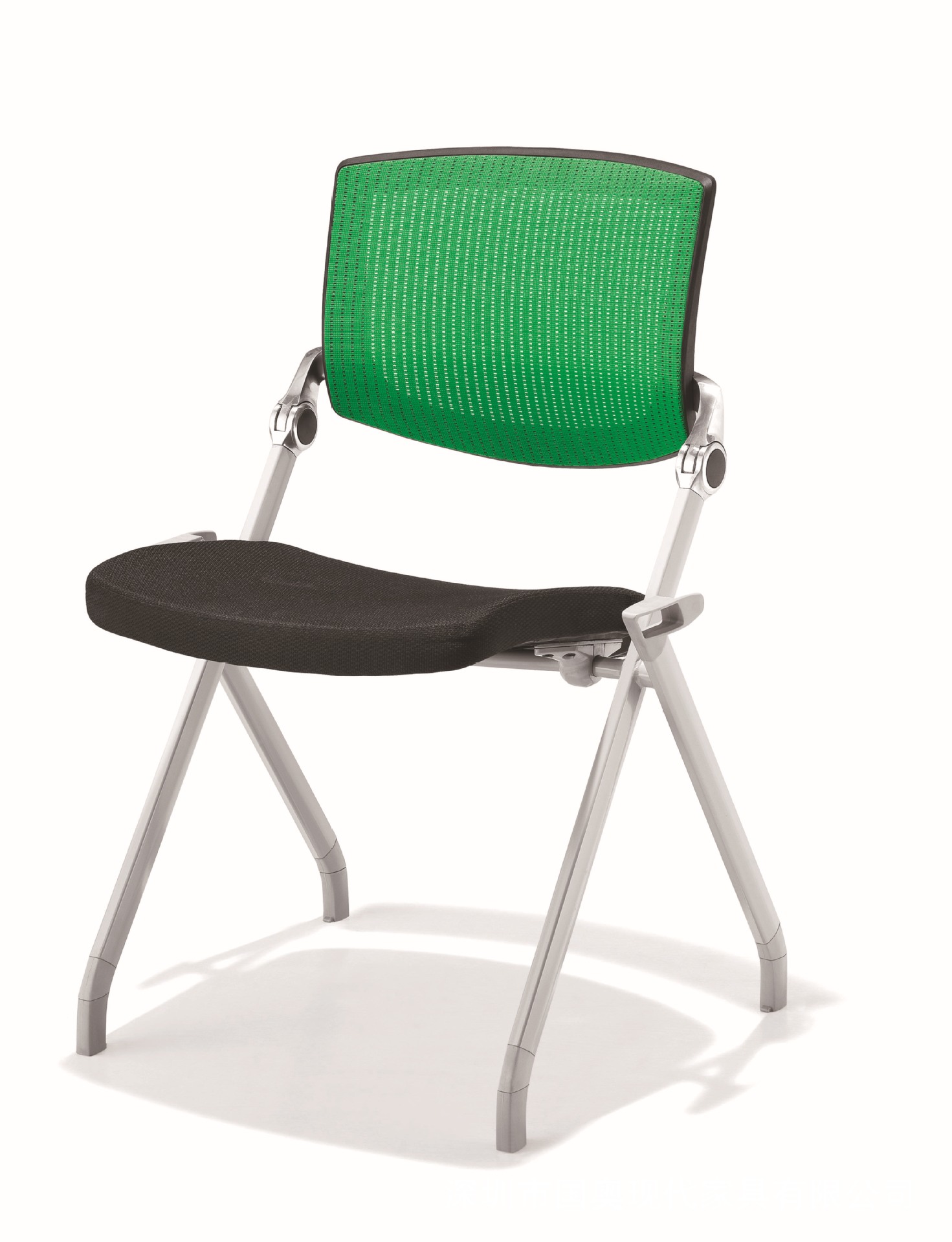 现代款网布多功能会议椅 可移动带写字板培训椅