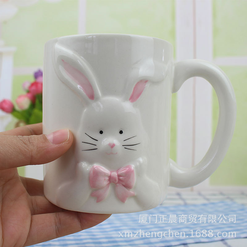 Cartoon Rabbit Chicken Mug Creative Breakfast Milk Cup Coffee Cup Tea Cup Couple's Cups Wholesale
