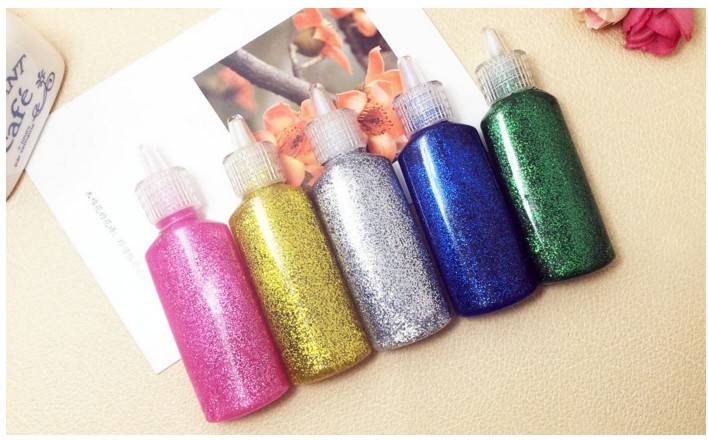 手工diy制作材料金葱胶 金葱笔卡片胶 闪光粉闪光胶水大瓶22ml