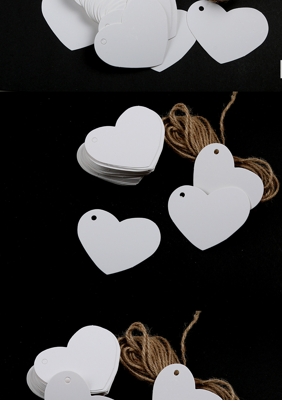 5x5心型吊牌烘焙挂牌空白唛头手工产品卡书签吊牌