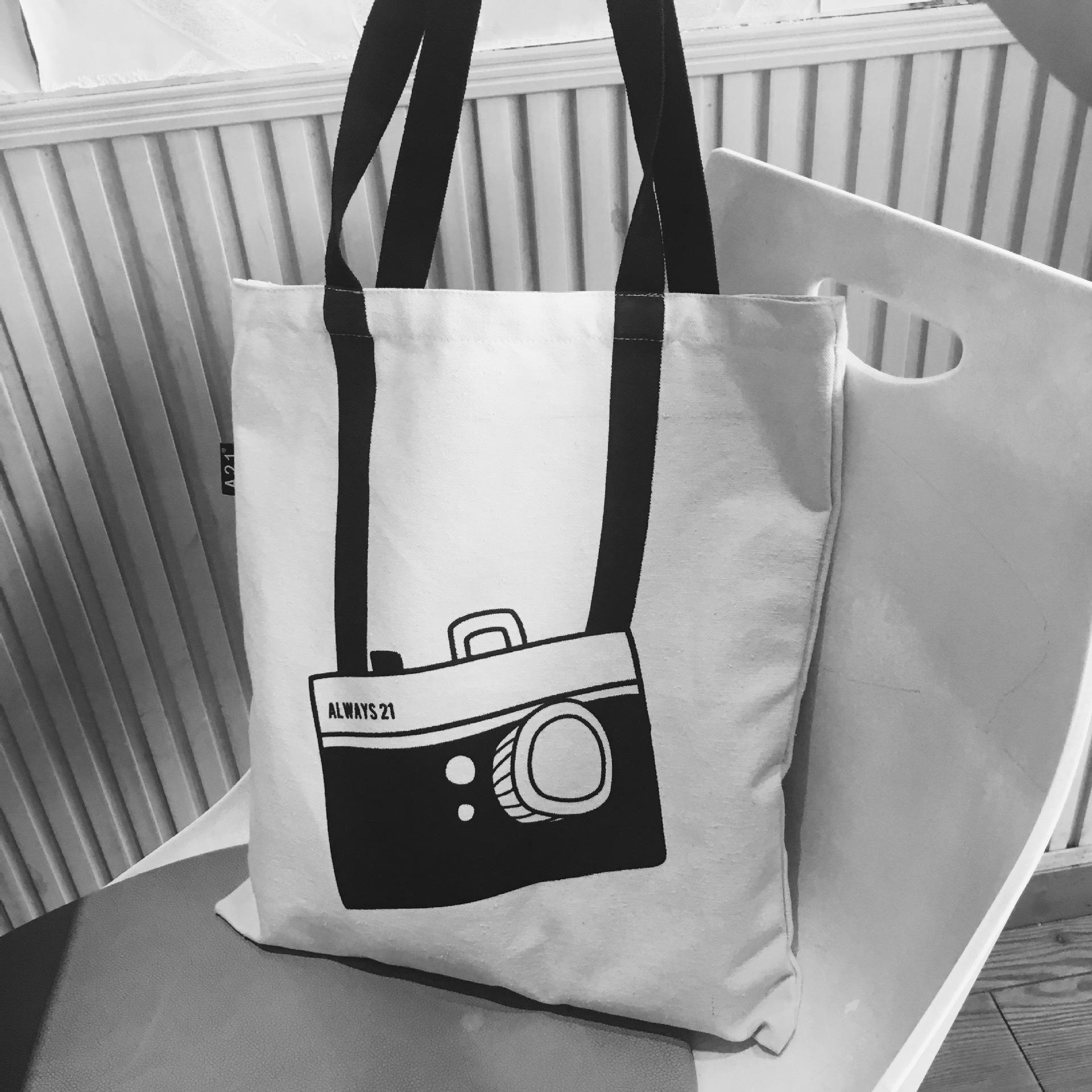 新款相机图案帆布包 相机帆布袋 内置口袋帆布袋 空白现货 定做