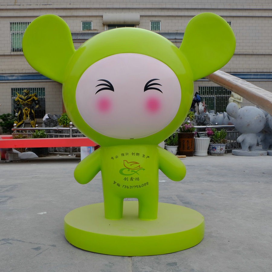 厂家直销商场玻璃钢形象卡通公仔雕塑玻璃钢吉祥物人偶娃娃