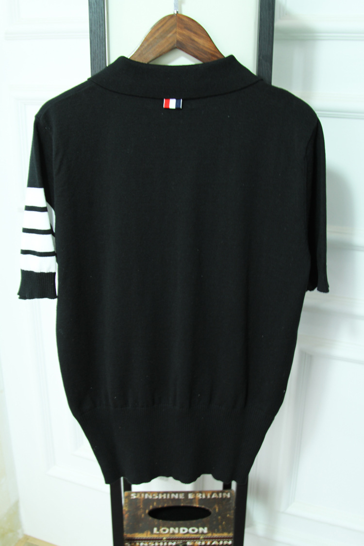 2016夏新款男装 tb红白蓝三道杠男士