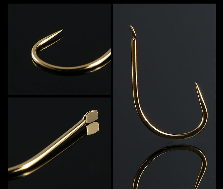 渔魁金袖金海夕鱼钩无刺金海夕10枚装