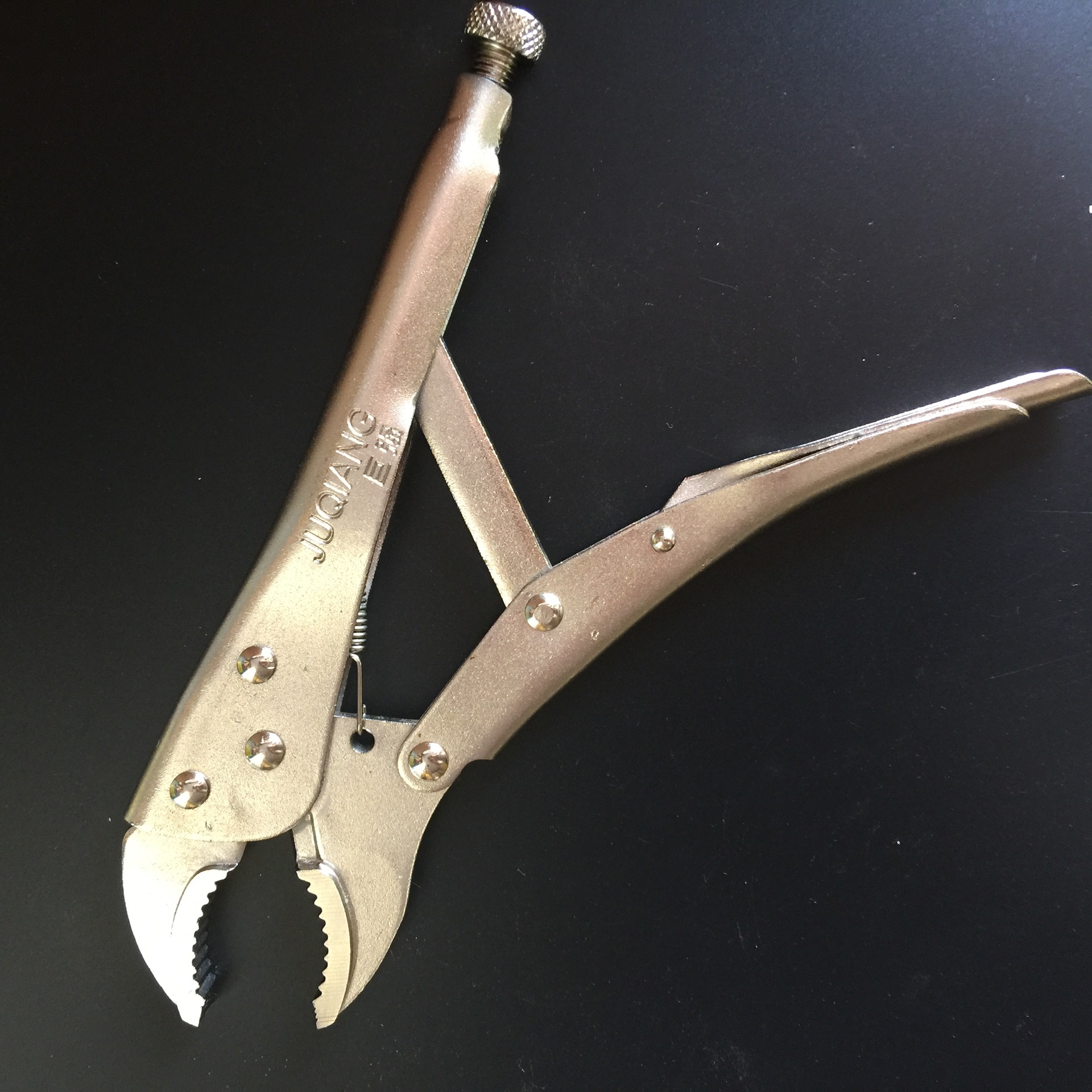 批发10寸圆口大力钳光柄大力钳正打钳子