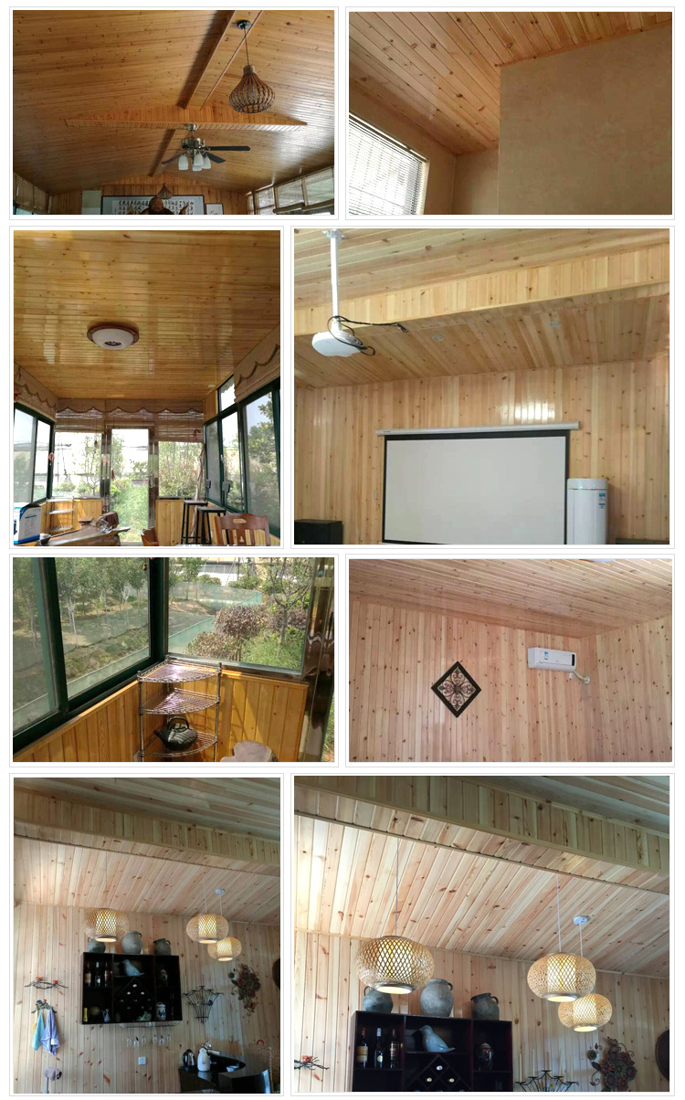 厂家直销碳化拉丝板松木扣板 实木护墙防腐地板 桑拿板材无节.