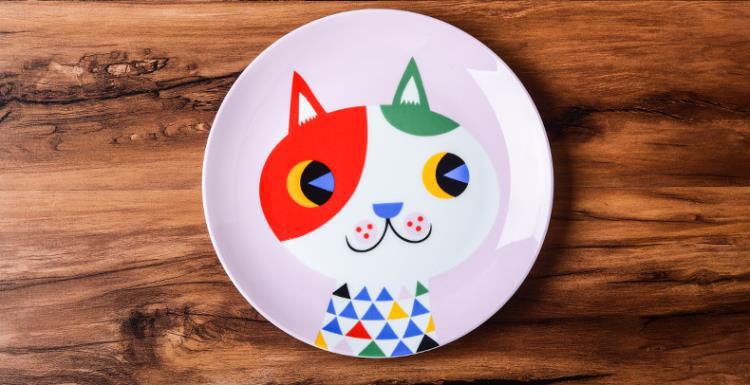 创意西餐盘点心甜品水果盘儿童釉中卡通陶瓷盘碟子餐具可定制