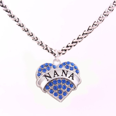 2016韩版桃心字母memaw 合金镶钻项链饰品 海外出口商品厂家直销