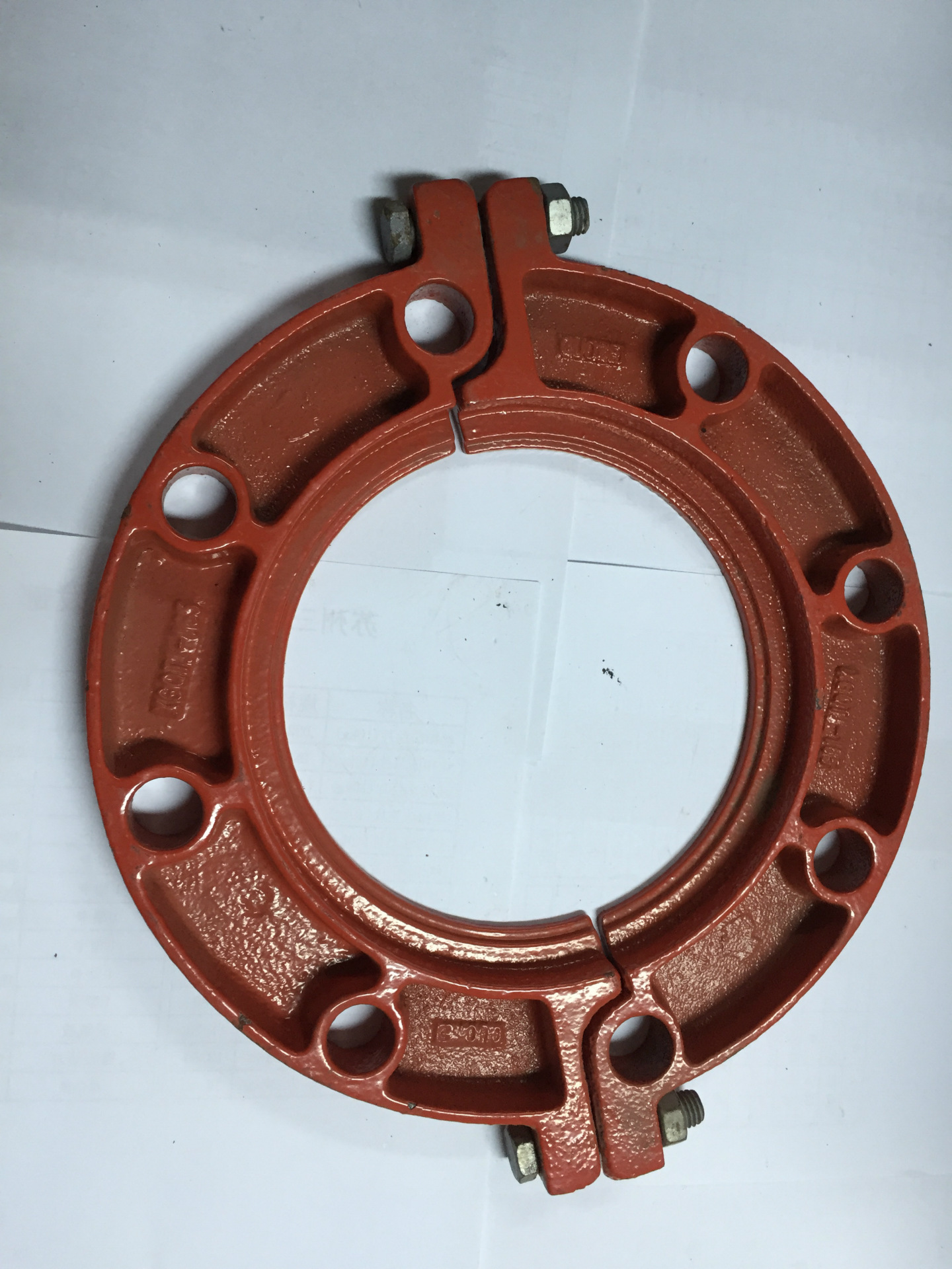 山东潍坊百顺 沟槽管件 法兰管卡(fm认证,3c认证)