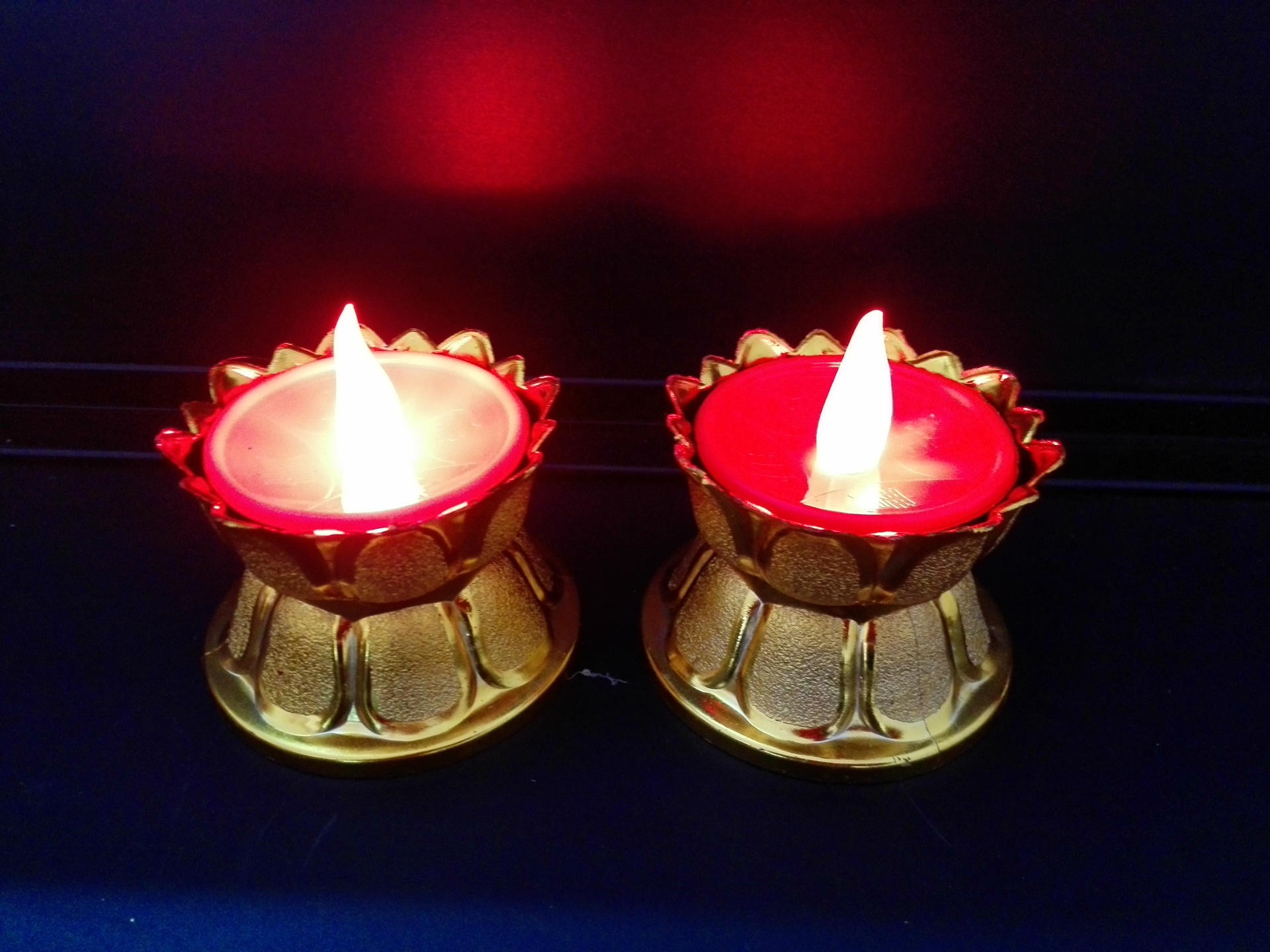 led电子长明灯 供佛莲花灯 祭祀电子酥油灯佛事电子蜡烛