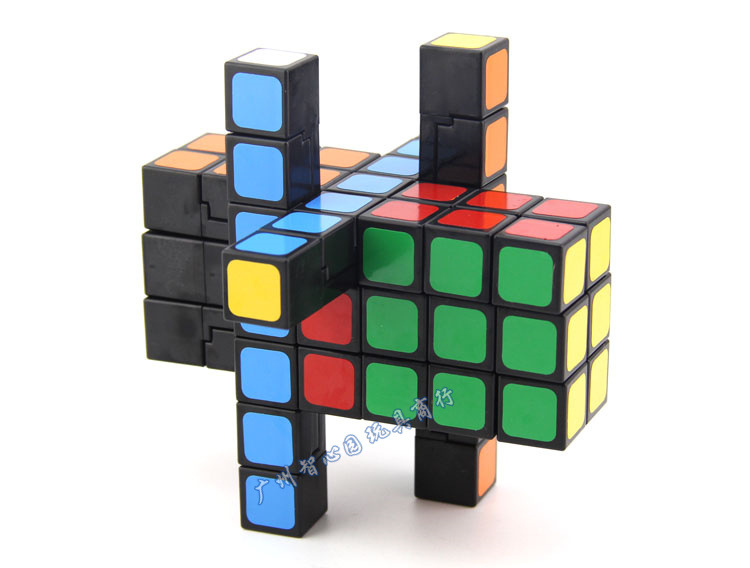 智力乐园337立方体魔方黑色 三三七立体异形比赛魔方 益智玩具