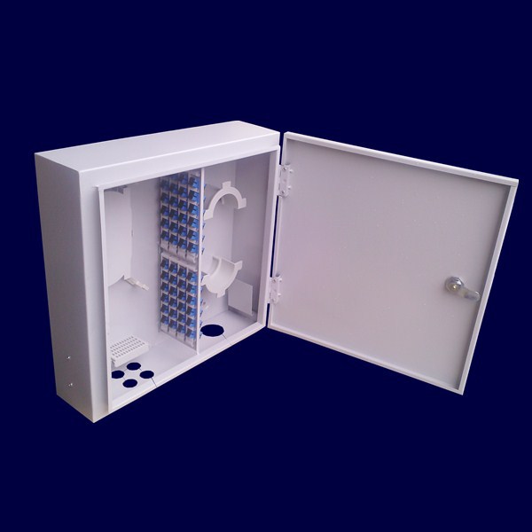 室外48芯光纤配线箱 抱杆式48芯光纤配线箱 冷轧板48芯光纤配线箱