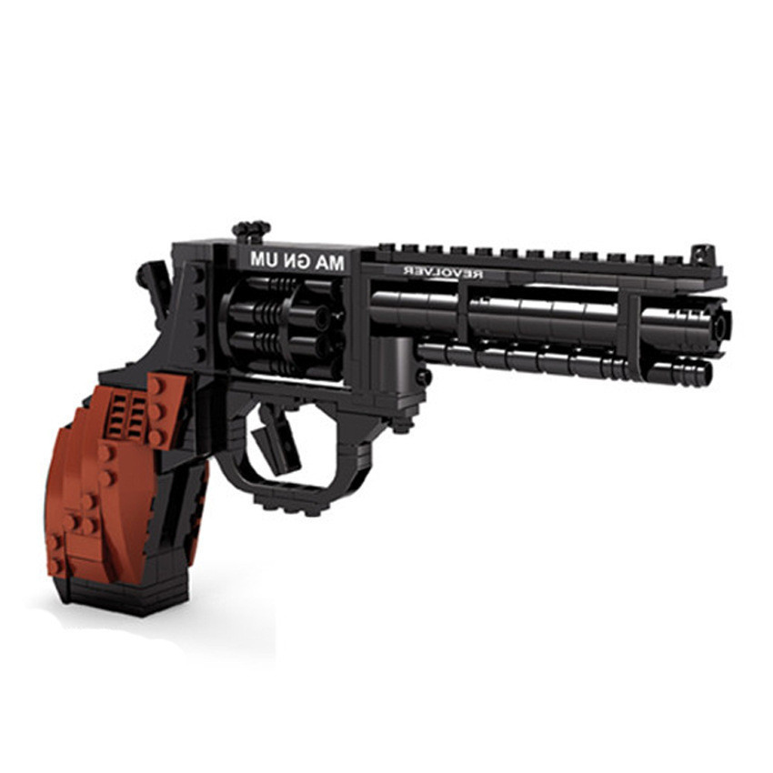 奥斯尼22511 手枪玩具积木军事左轮枪械模型科教益智拼装积木批发