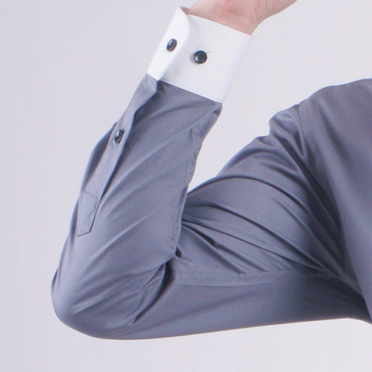 韩版修身男士商务衬衫 男士长袖衬衣 职业