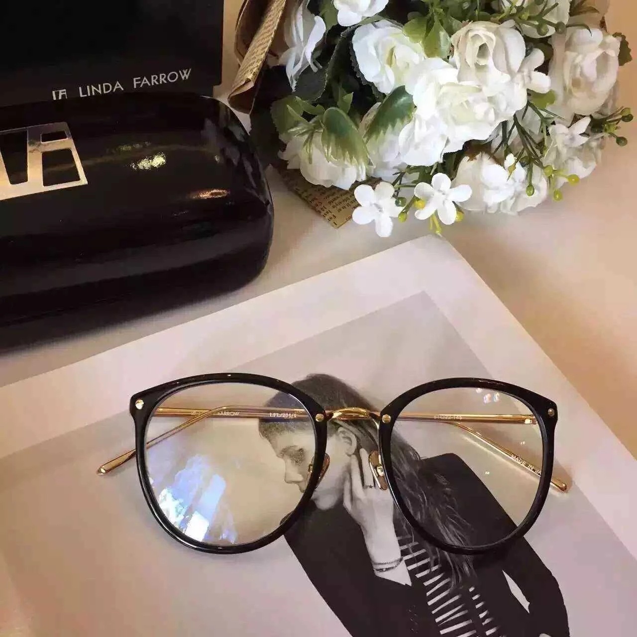 超轻眼镜框复古金纯钛架板材眼镜框男女同款琳达251光