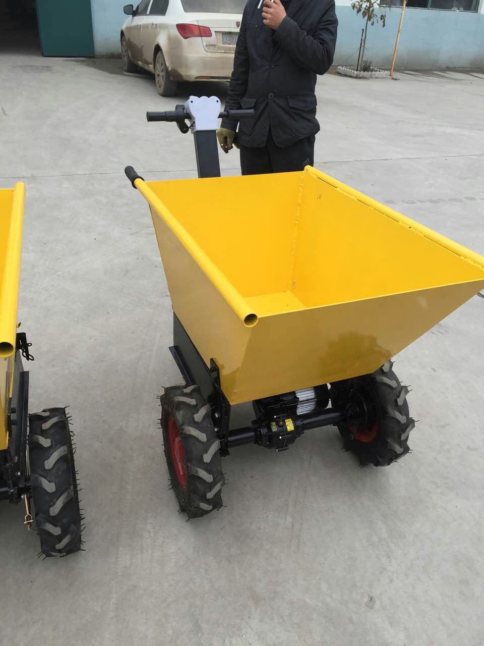 工地电动手推车 建筑工地水泥砂浆混凝土输送车 小型搬运车