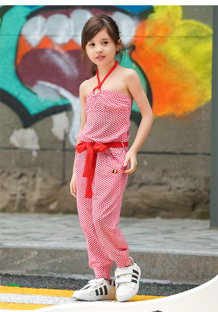 candydoll2016童装女童连体裤韩版波点女童套装一件代发