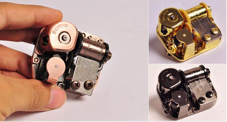 日本sankyo18音镀金音乐盒八音盒发条式机芯 多曲现货供应可定制