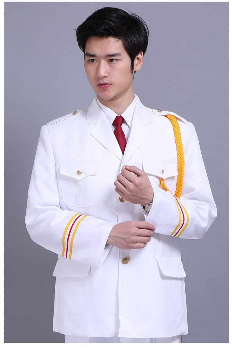 舞台表演服_礼仪演出服舞台军队白色三杠乐队制服升国旗服装男 - 阿里