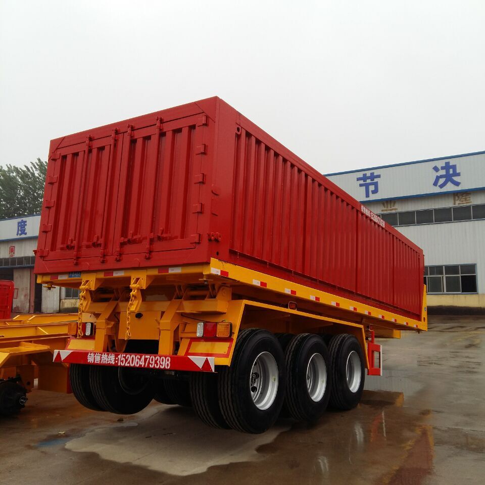 集装箱式后翻自卸半挂车价格 8.5米自卸半挂车