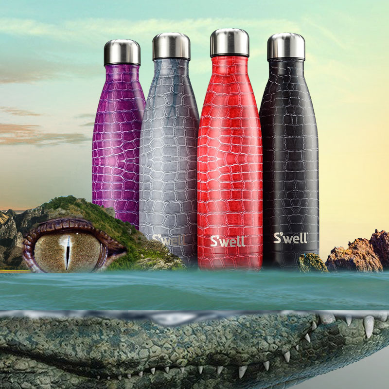 swell保温杯可乐瓶大理石电镀运动壶不锈钢可乐杯真空不锈