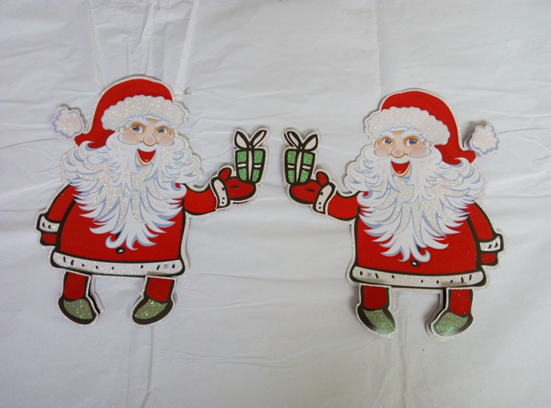 卡通圣诞老人贴画圣诞贴画圣诞节橱窗装饰圣