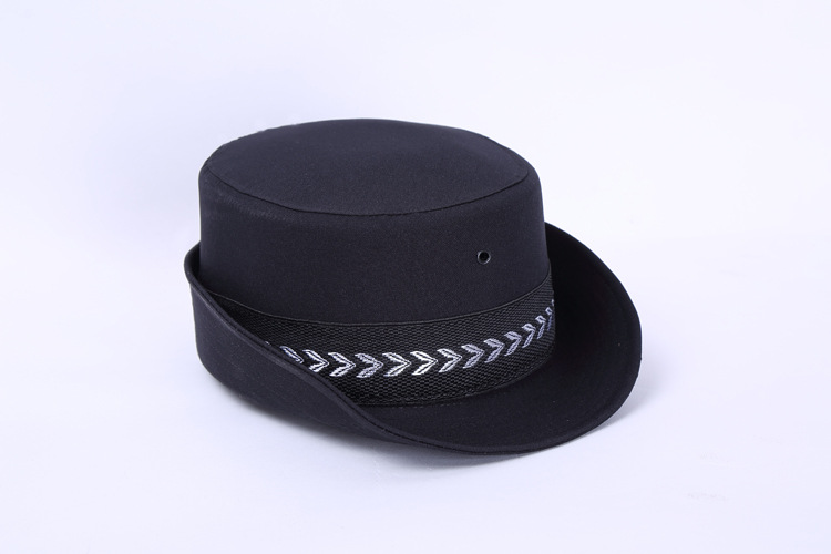 女式白色卷边帽女士保安帽子协管治安大檐女帽女款保安帽