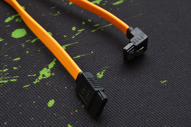 0 sata线 sata数据线 ssd固态硬盘线 黄色串口线直头带卡扣