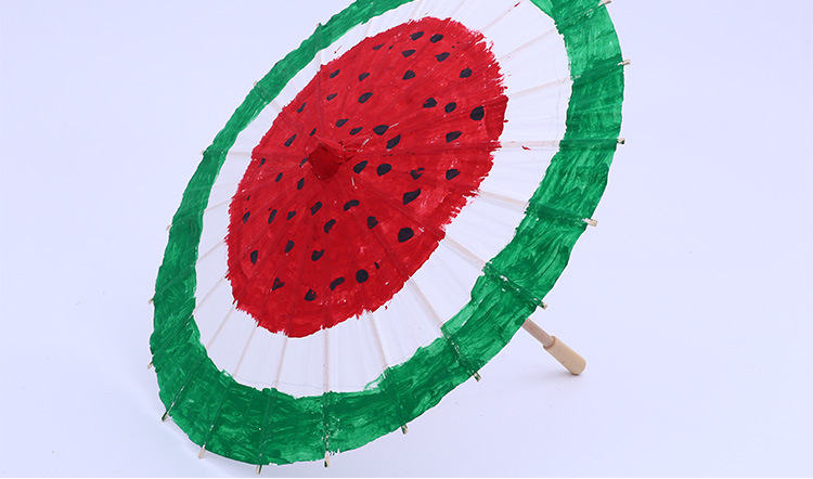 儿童diy空白油纸伞手工绘画伞彩色幼儿园小学美术手绘工艺伞
