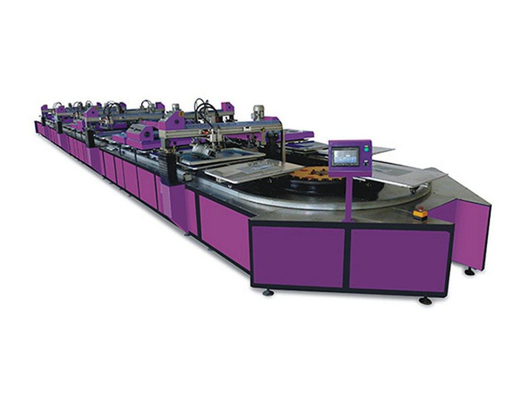 全自动衣服丝网印刷机 t恤丝网印花机 平面自动丝网印刷机