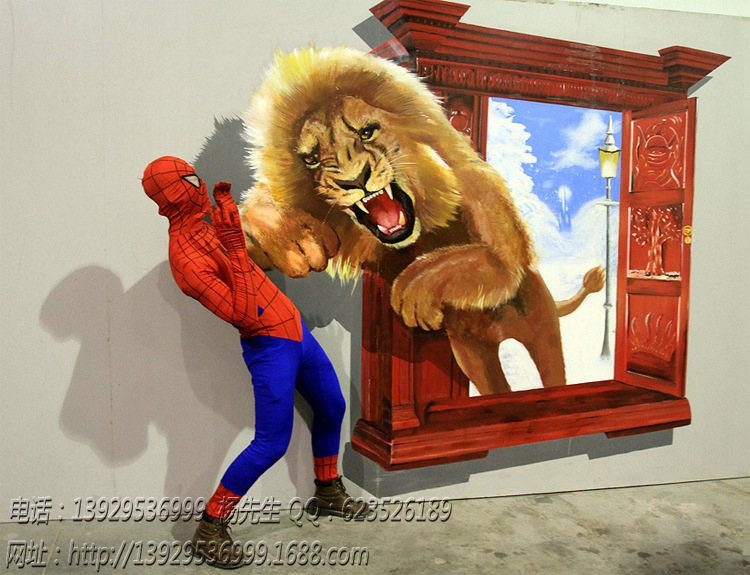 3d手绘立体画家居配画酒店ktv幼儿园墙画大型壁画