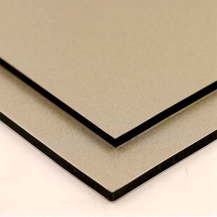4mm厚外墙铝塑板 香槟金 门口广告牌装饰复合铝塑板厂家直销