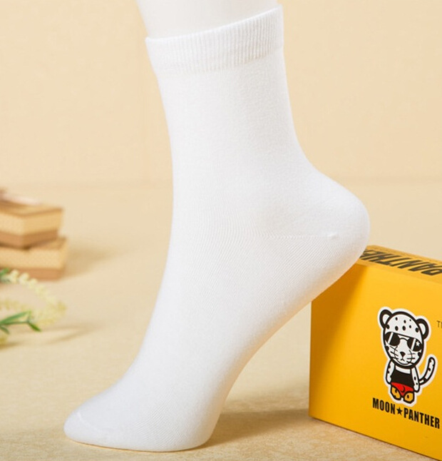 儿童白色袜子男女童四季运动袜宝宝小孩袜男童短中筒袜子批发