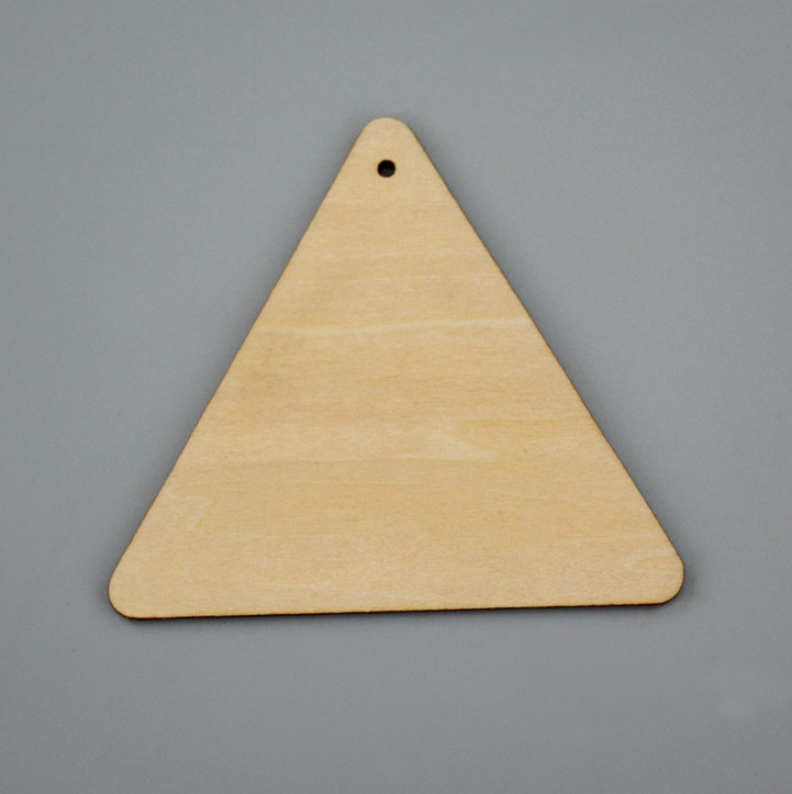 圆角三角形木片 薄木片工艺装饰材料厚3mm