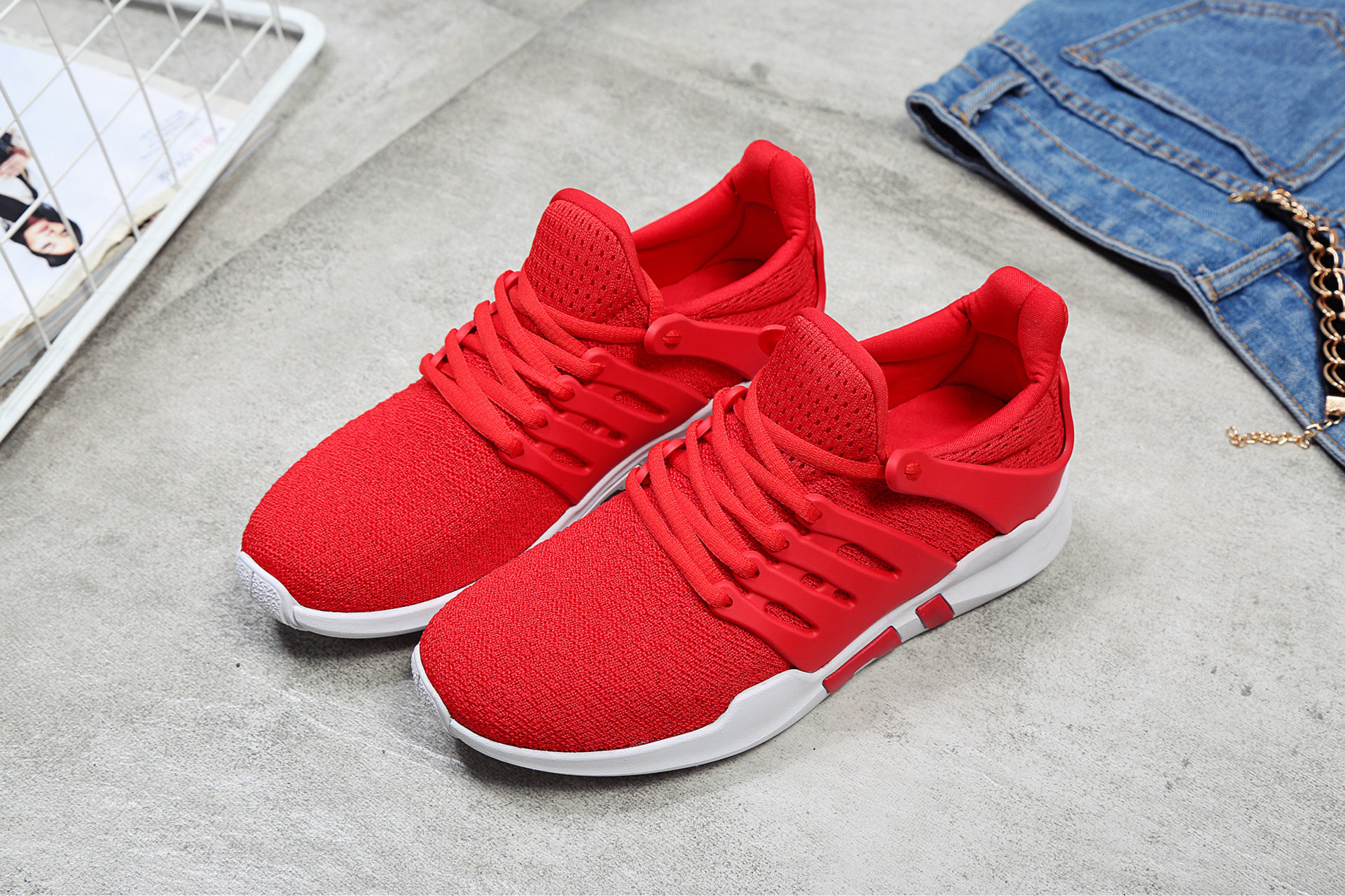 2016新款小红鞋微信爆款休闲透气轻便平底运动跑步鞋女椰子鞋潮