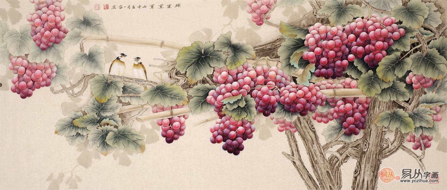 一进门是餐厅挂什么画好 餐厅国画葡萄挂着好看么