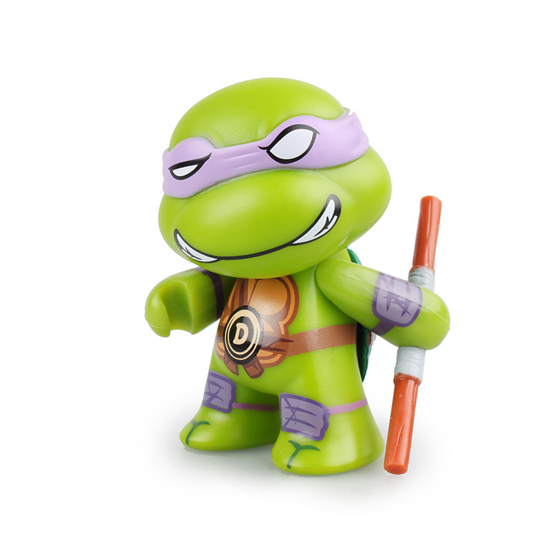 2014电影版 4款q版忍者神龟可动手办摆件玩具模型公仔现货