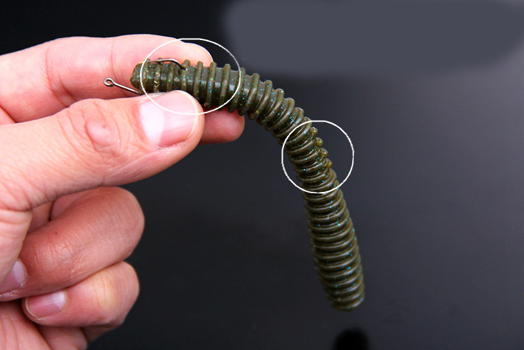 品钓软虫路亚7克wacky无铅钓组 软虫蚯蚓软饵路亚饵