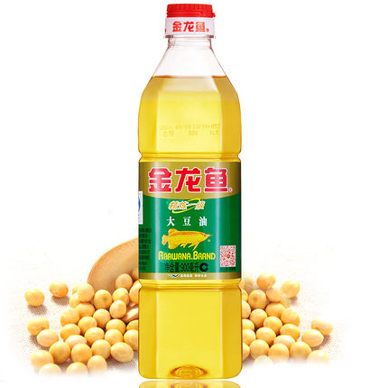 金龙鱼食用油金龙鱼大豆油 一级大豆油瓶装豆油900ml*15瓶/箱